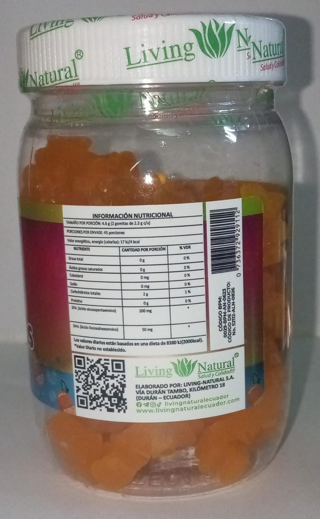 OMEGA 3 GOMITAS  90 U LIVING NATURAL