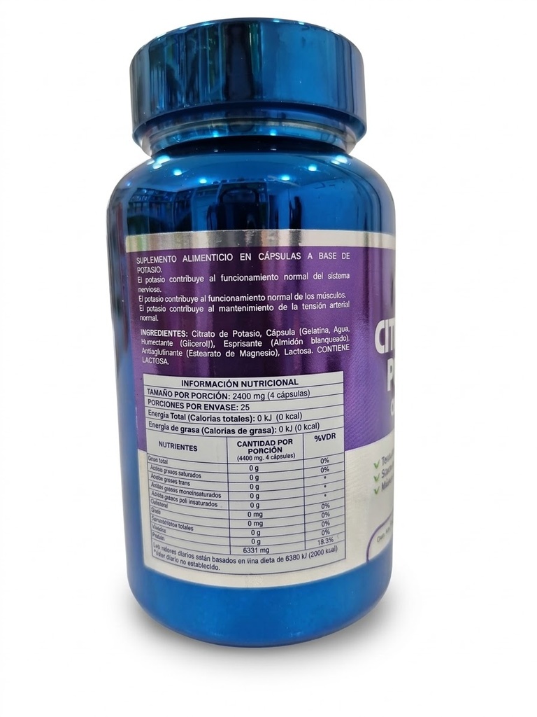 CITRATO DE POTASIO  600MG X100 LINEA PREMIUN NATURAL FACTOR