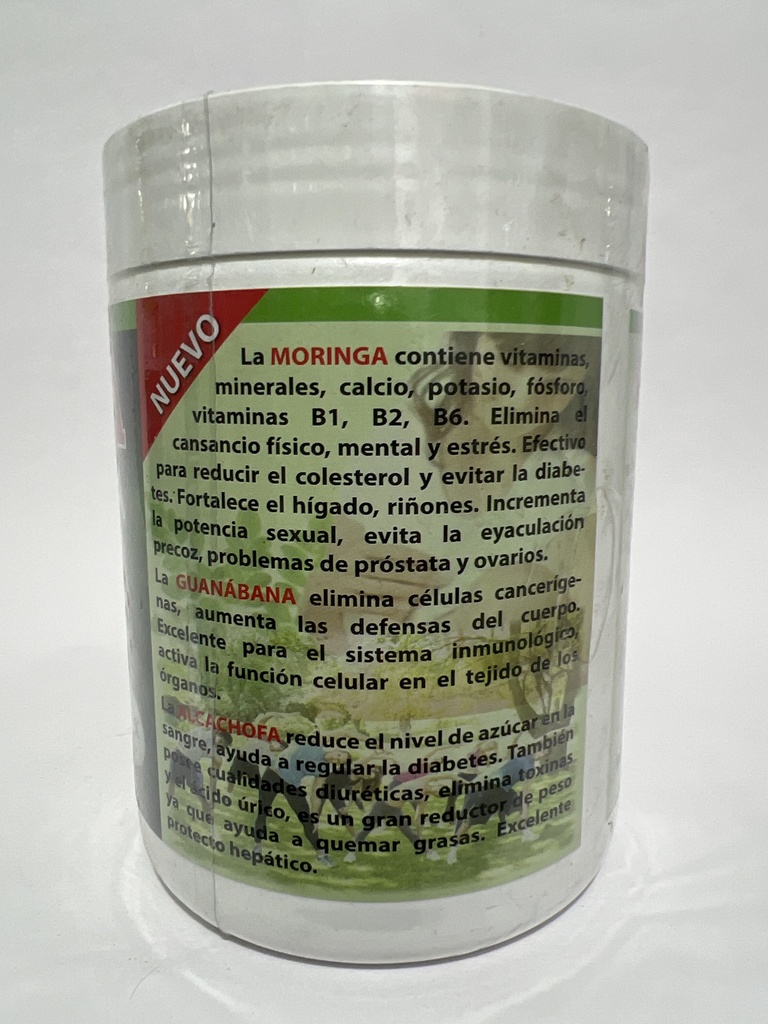 MORINGA GUANABANA Y ALCACHOFA 500GR