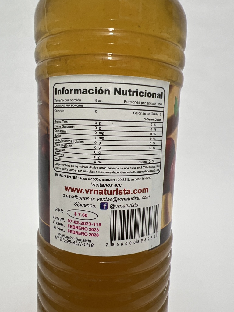 VINAGRE DE SIDRA DE MANZANA 500ML VINATU
