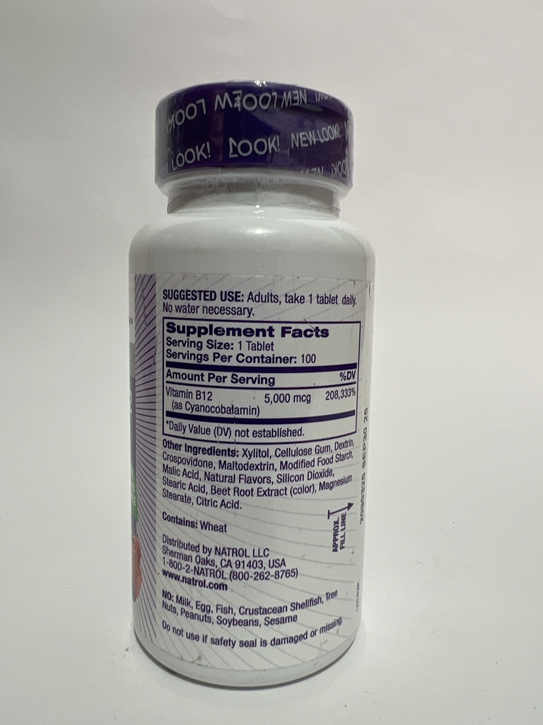 VITAMINA B12 5000MCG 100CAPS NATROL