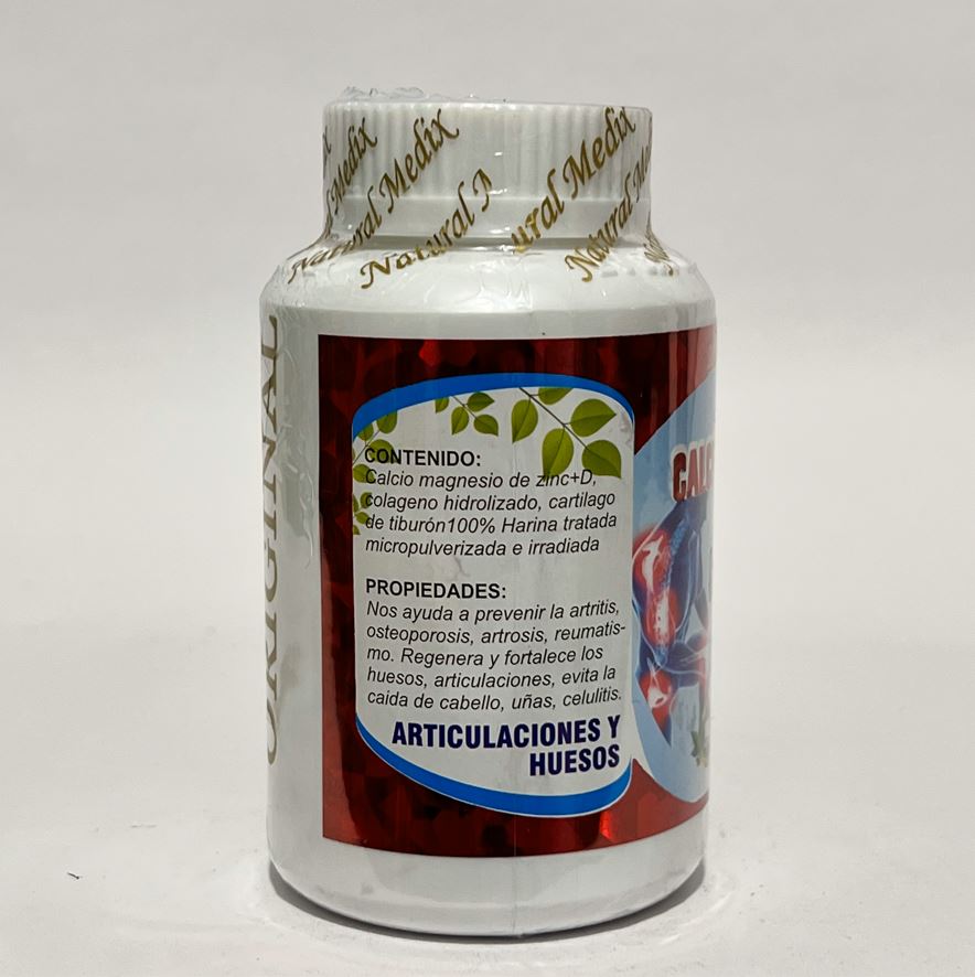 CALCIO MAGNESIO DE ZINC+D+COLAGENO HIDROLIZADO+CARTILAGO DE TIBURON NATURAL MEDIX