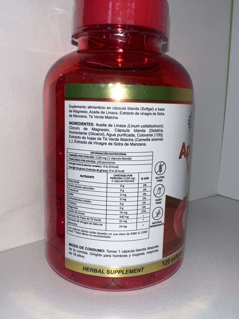 APPLE CIDER VINEGAR CAPSULAS 1100MG X 120 HERBALMAX