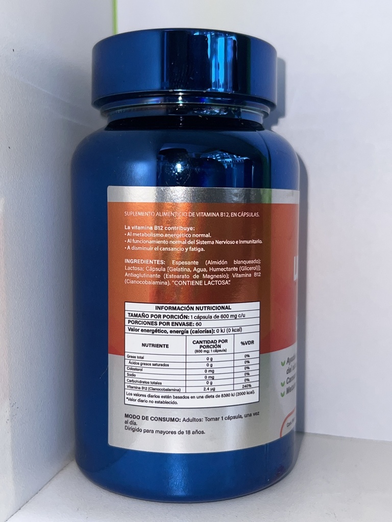 VITAMINA B12 X 60 CAPSULAS NATURAL FACTOR