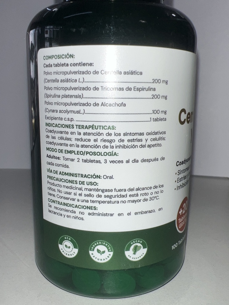 CENTELLA ACIATICA SPIRULINA TABLETAS X 120 LABMAC