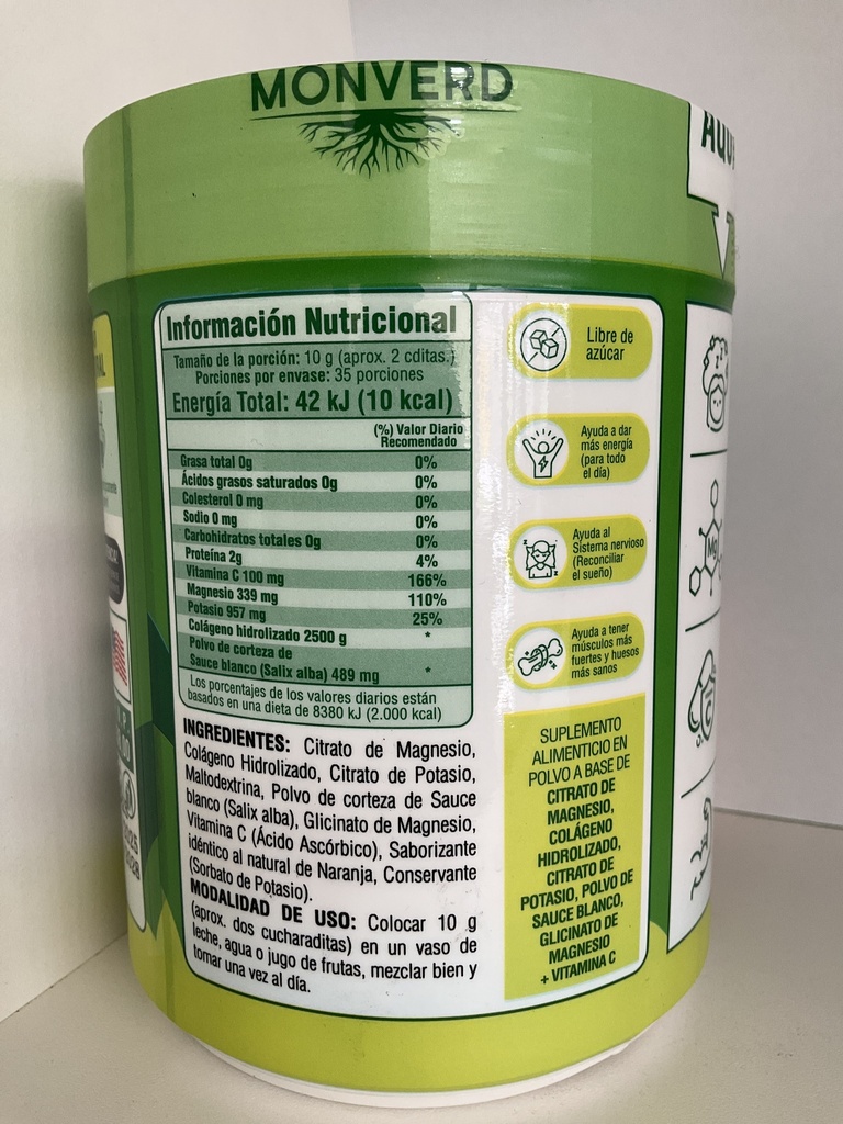 GLICINATO DE MAGNESIO + VITAMINA C 350GR MONVERD