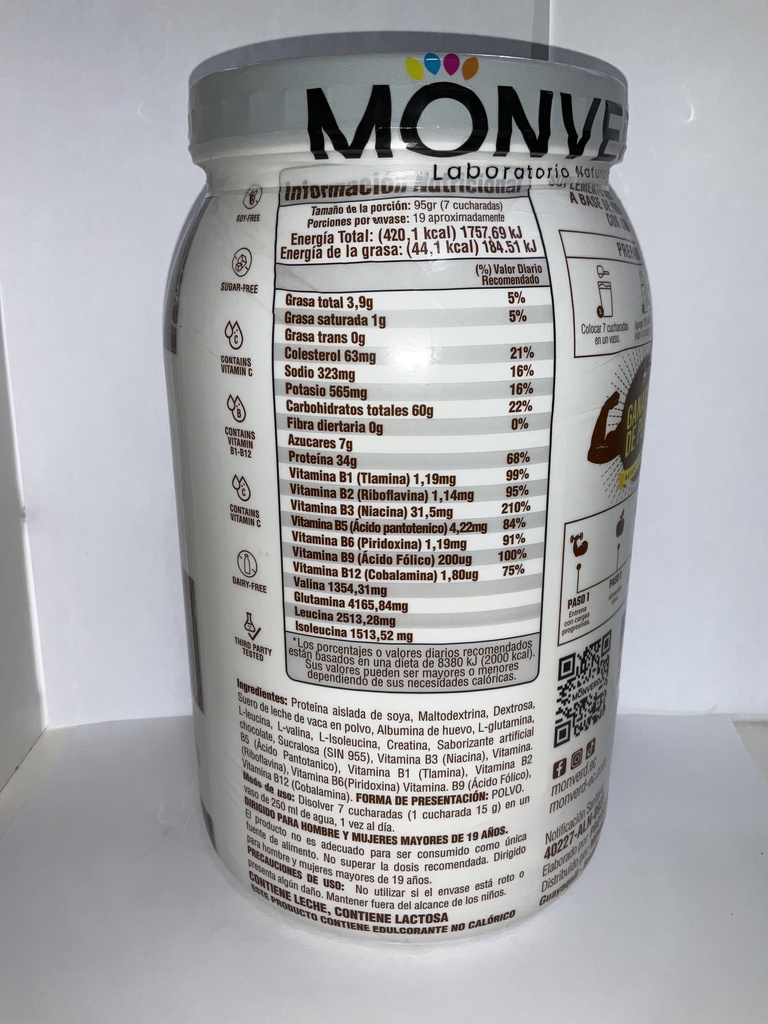 MASS GAINER + CREATINA DE CHOCOLATE 4 LIBRAS MONVERD