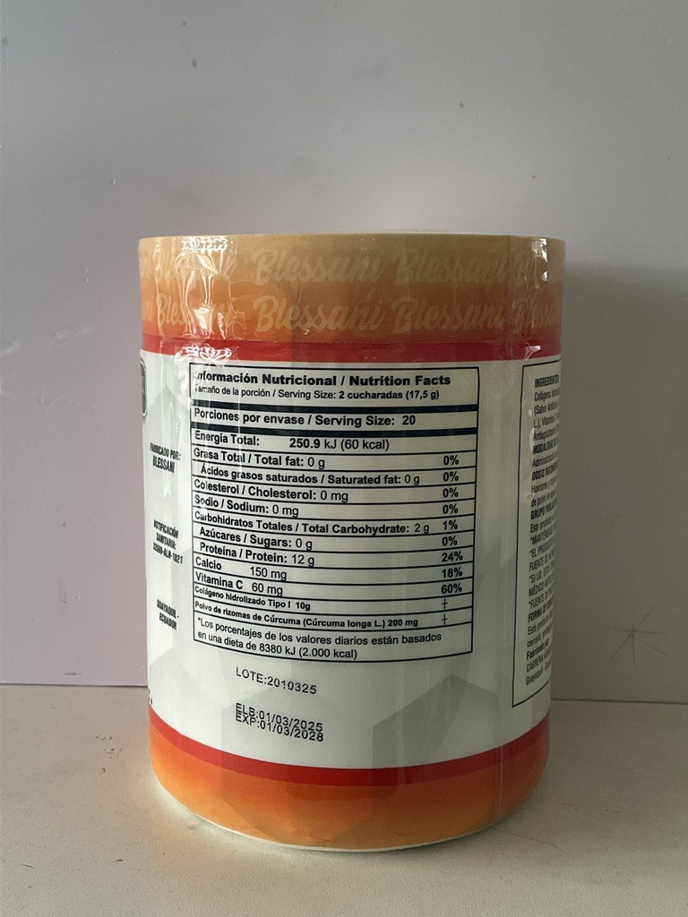 COLAGENO CON CURCUMA 350GR BLESSANI