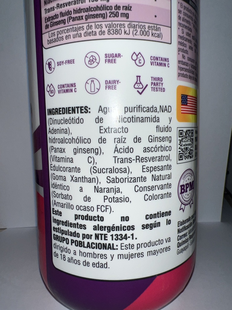 RESVERATROL MAS NAD 1 LITRO MONVERD
