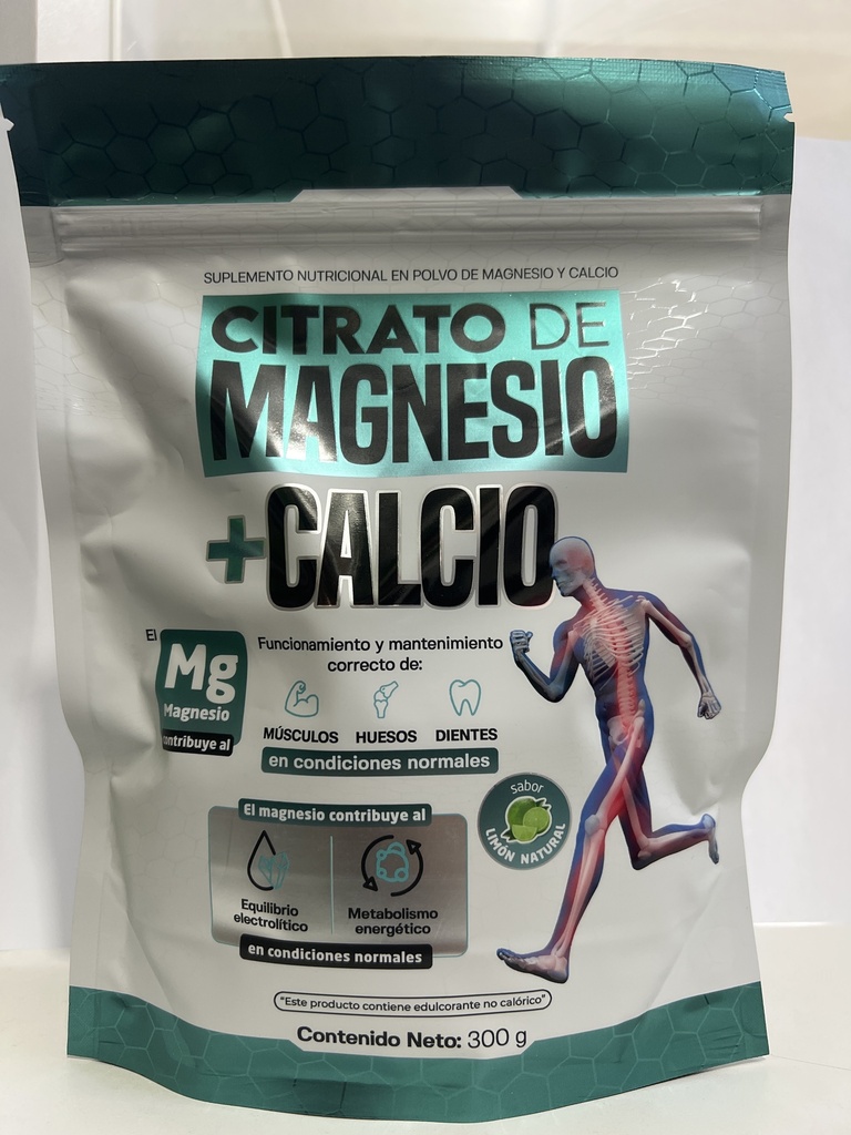CITRATO DE MAGNESIO MAS CALCIO DOY PACK 300 GR QUANTUM