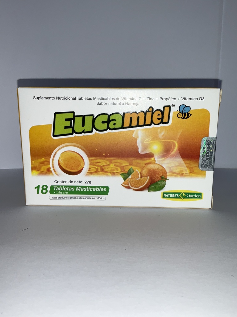 EUCAMIEL 1.5G X 18 TABLETAS MASTICABLES NATURES GARDEN