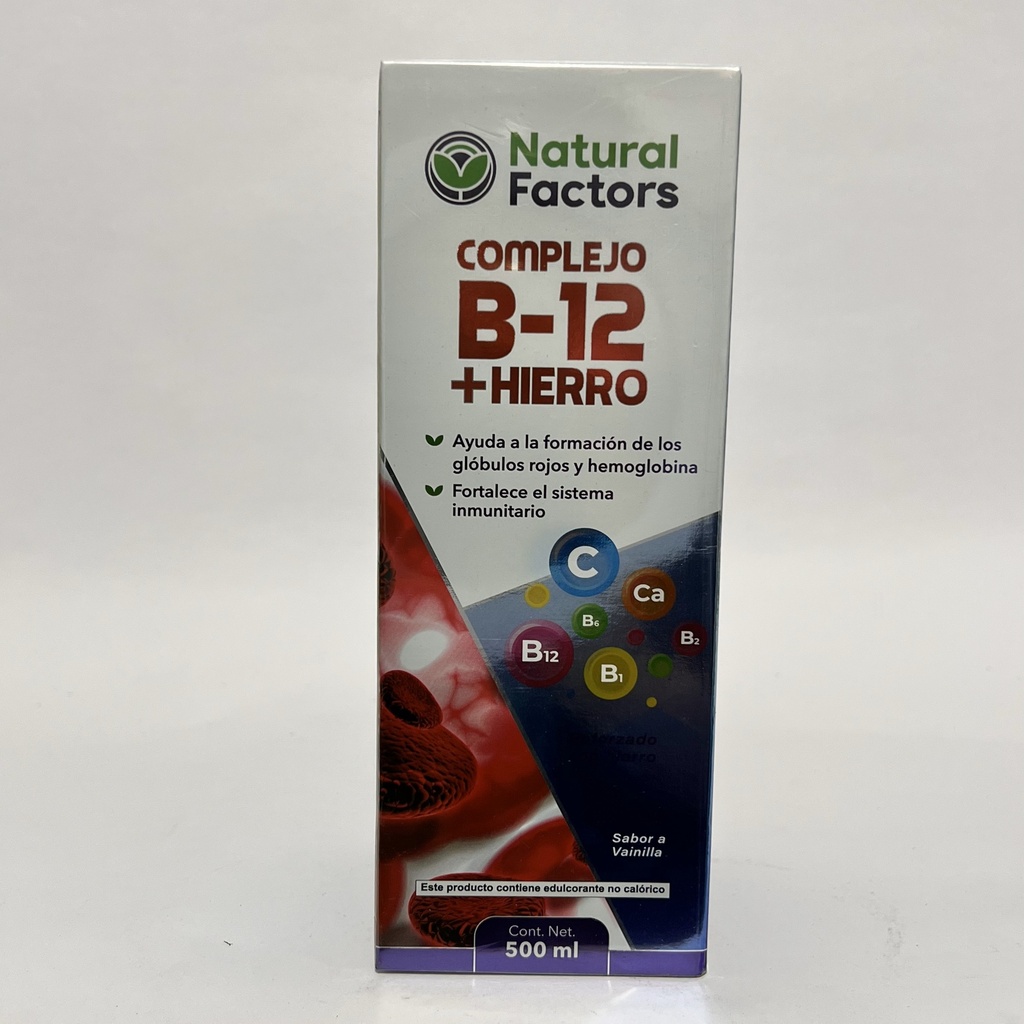 COMPLEJO B12+HIERRO JARABE NATURAL FACTORS