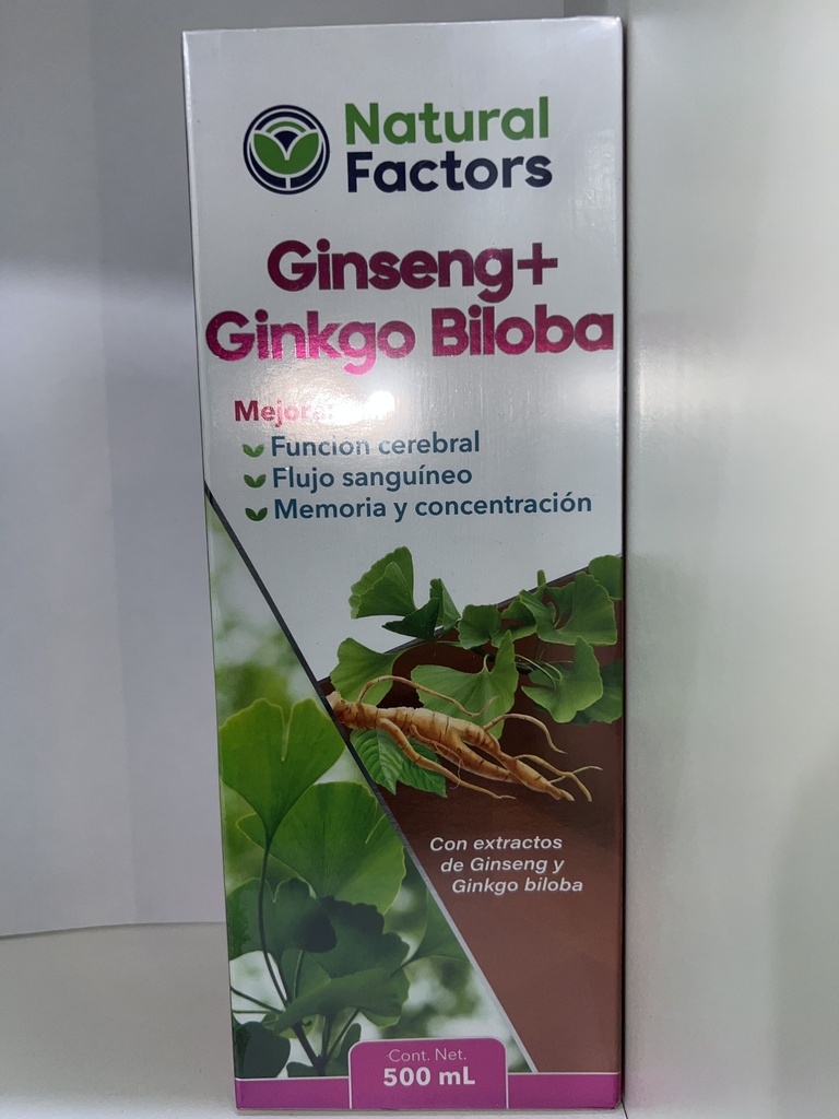 GINSENG GINKGO BILOBA JARABE 500ml NATURAL FACTOR