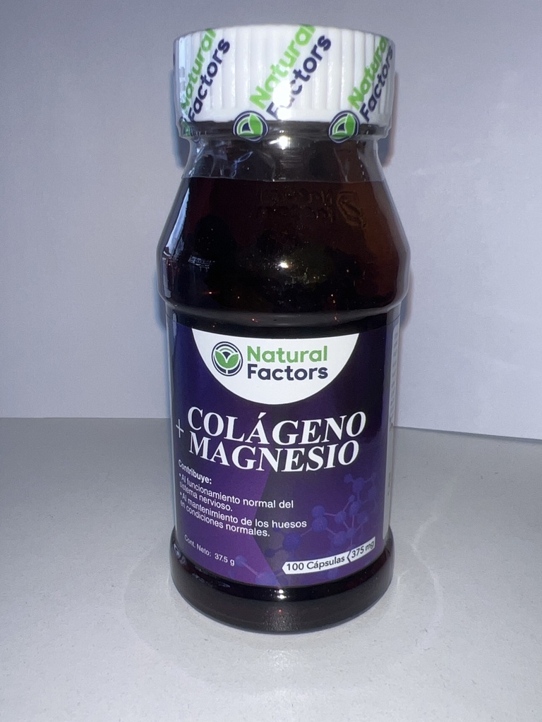 COLAGENO MAS MAGNESIO 300GR X 100 CAPSULAS NATURAL FACTOR