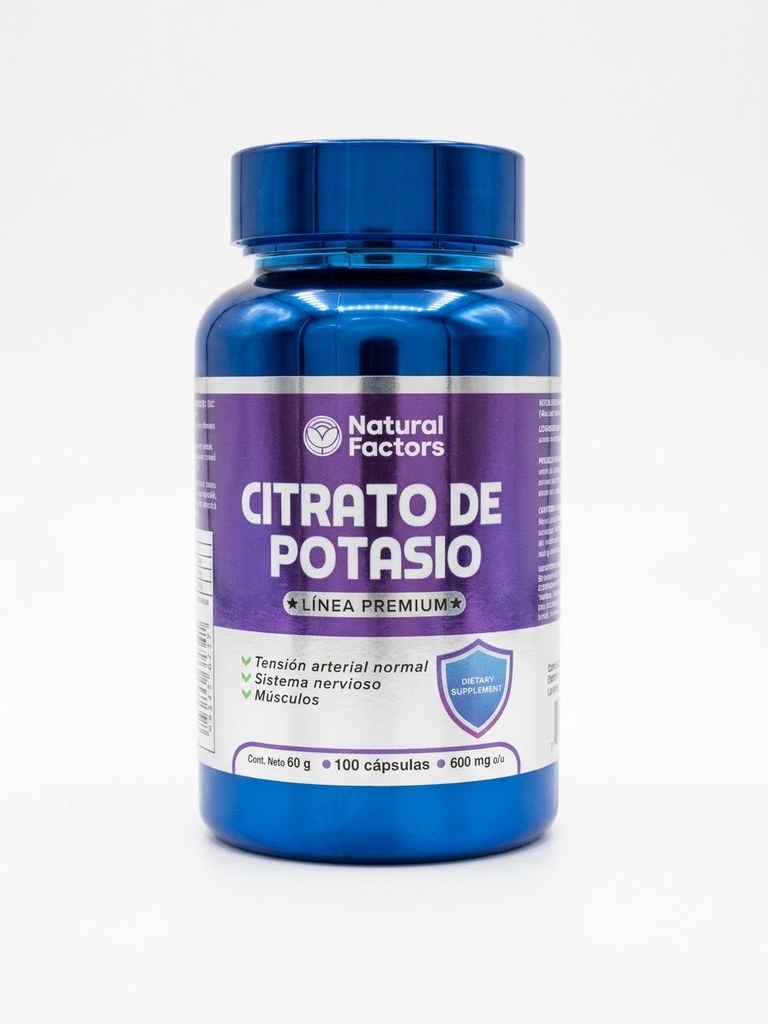 CITRATO DE POTASIO  600MG X100 LINEA PREMIUN NATURAL FACTOR