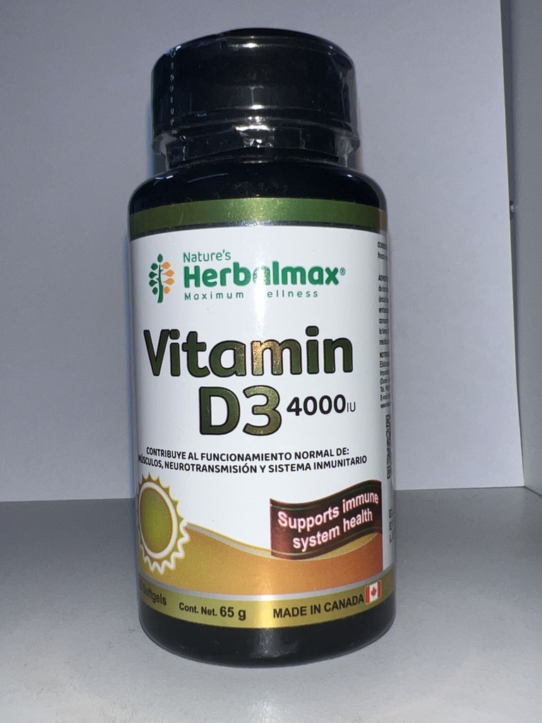 VITAMINA D3 X 100 CAPSULAS HERBALMAX