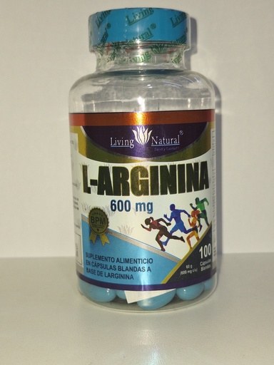 L-ARGININA 600MG X 100  LIVING NATURAL