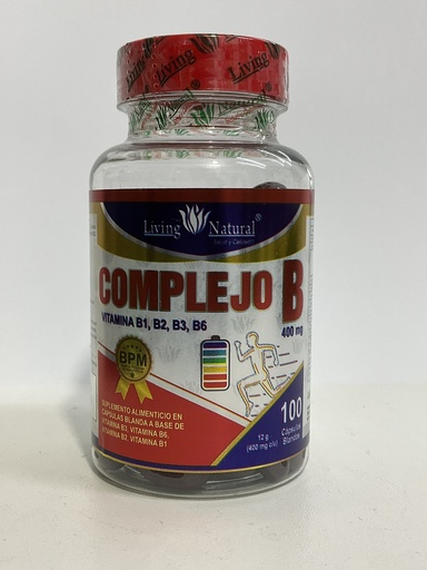 COMPLEJO B 400MG X 100 CAPSULAS LIVING NATURAL
