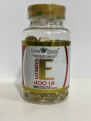 VITAMINA E 400UI X 100 CAPSULAS LIVING NATURAL