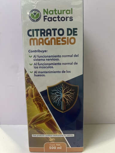 CITRATO DE MAGENESIO JARABE NATURAL FACTOR JARABE 500ML NATURAL FACTOR