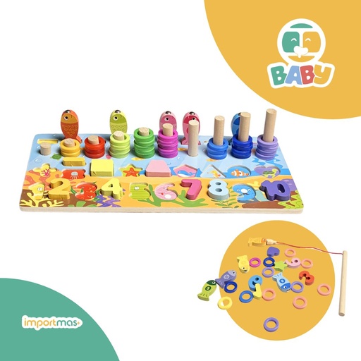 [20220-57] TABLERO DIVERTIDO 6 EN 1 BABY