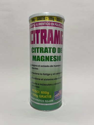 CITRAMG CITRATO DE MAGNESIO 600GR NATU GREEN HOUSE