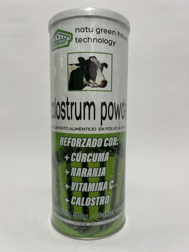 CALOSTRUM POWDER CALOSTRO BOVINO 600GR VERDE NATU GREEN HOUSE