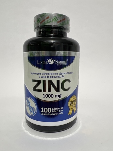 ZINC 1000MG / 100CAPS / LIVING NATURAL