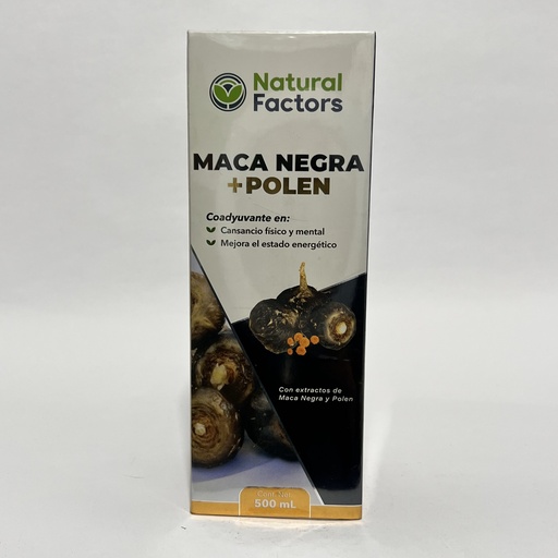 MACA NEGRA • POLEN JARABE NATURAL FACTORS 