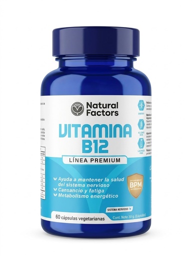 VITAMINA B12 X 60 CAPSULAS LINEA PREMIUN NATURAL FACTOR