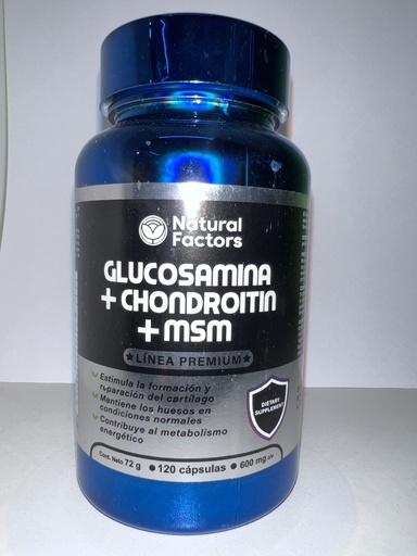 GLUCOSAMINA CHONDROITIN MSM X 120 NATURAL FACTOR