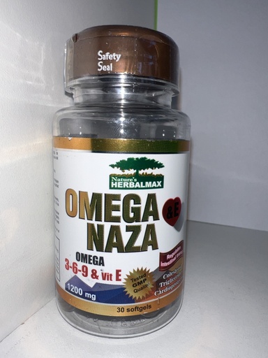 OMEGA NAZA MAS VITAMINA E 30 CÁPSULAS HERBALMAX 